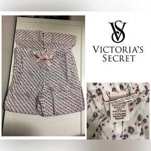 🆕VICTORIA’S SECRET - NWOT - L - LEOPARD STRIPE LIGHTWEIGHT SLEEP PANTS / PJS